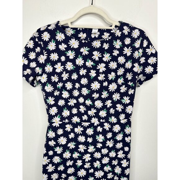 Old Navy Dress Womens Size S Daisy Flower Floral Navy Blue Short Sleeve Mini - Picture 2 of 11